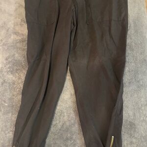 Sonoma Black Jogger Sweatpants with Ankle Zips